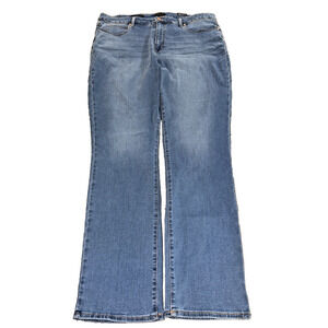 Talbots Straight Leg Jeans 16W High Waist Full Length Stretch Denim NWT